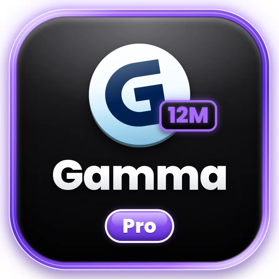 شعار Gamma Pro — سنة (كود على حسابك)