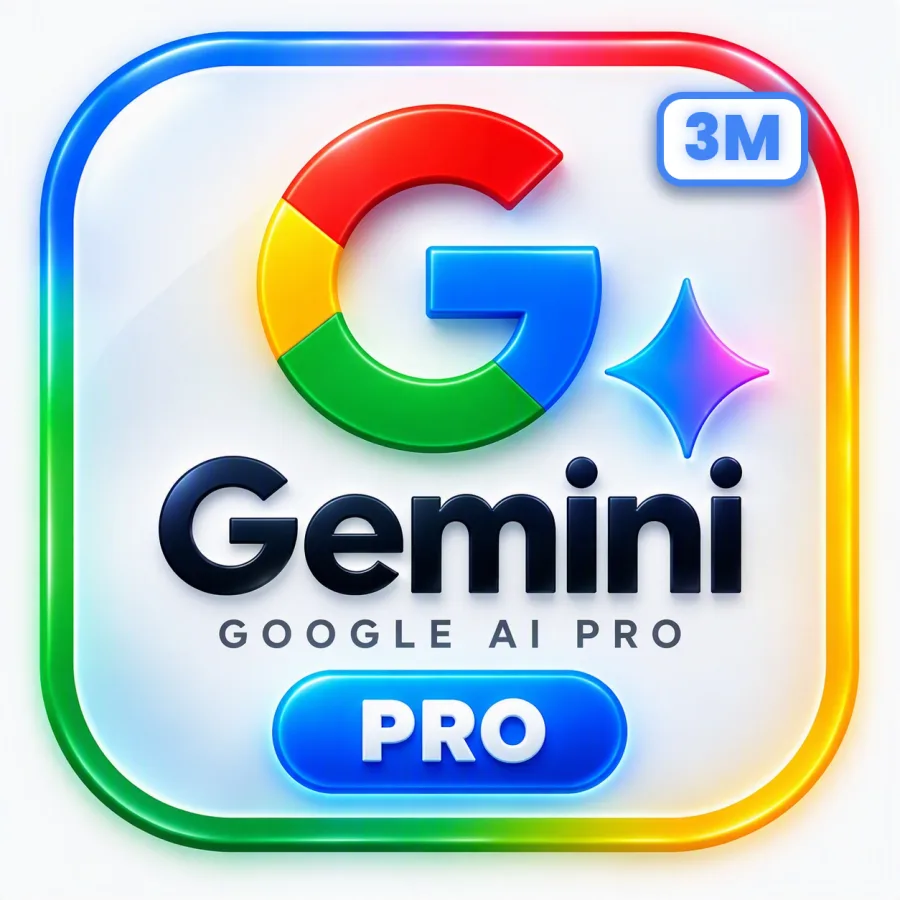 شعار Gemini Pro — 3 أشهر (على حسابك)