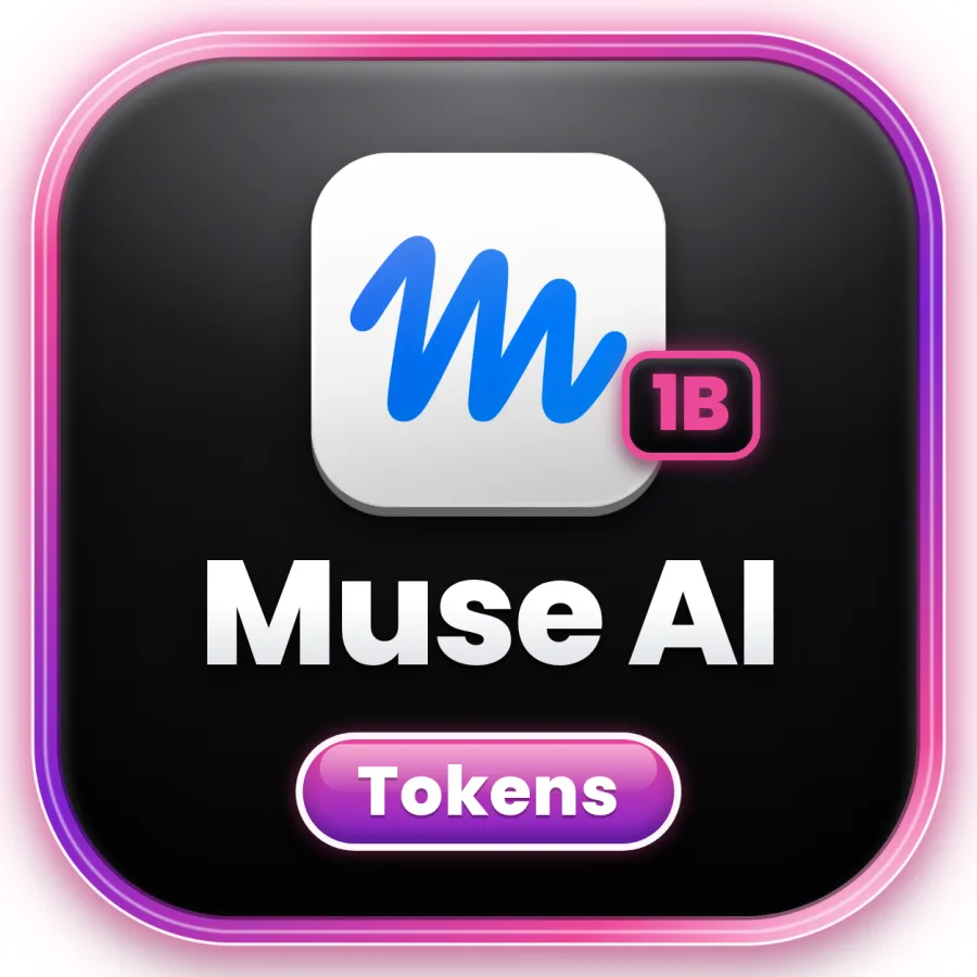 شعار Muse AI — مليار توكن (حساب جاهز)