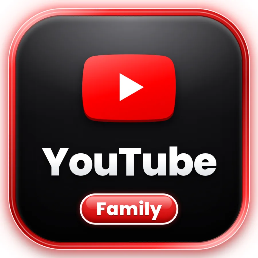 شعار YouTube Premium Family — حساب مدير العائلة (ضمان كامل)